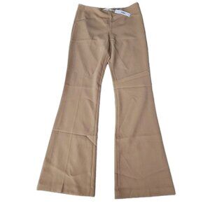 RTL $258 Trina Turk Pink Cabana Beige Stretch Flare 33" Ins Sz 6 Trouser Pants